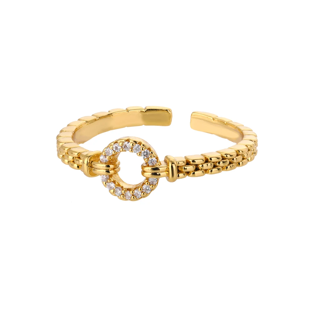 Klassische Twist Kette Offene Ringe Für Frauen Zirkon Edelstahl Geometrische Twist Gewickelt Paar Ring Hochzeit Ästhetischen Schmuck