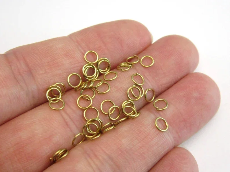 1000pcs Brass Jump Rings, Open jump rings, 4x0.7mm, 4x0.6mm, 4x0.5mm, Link Chain Connector, Jewelry making R301