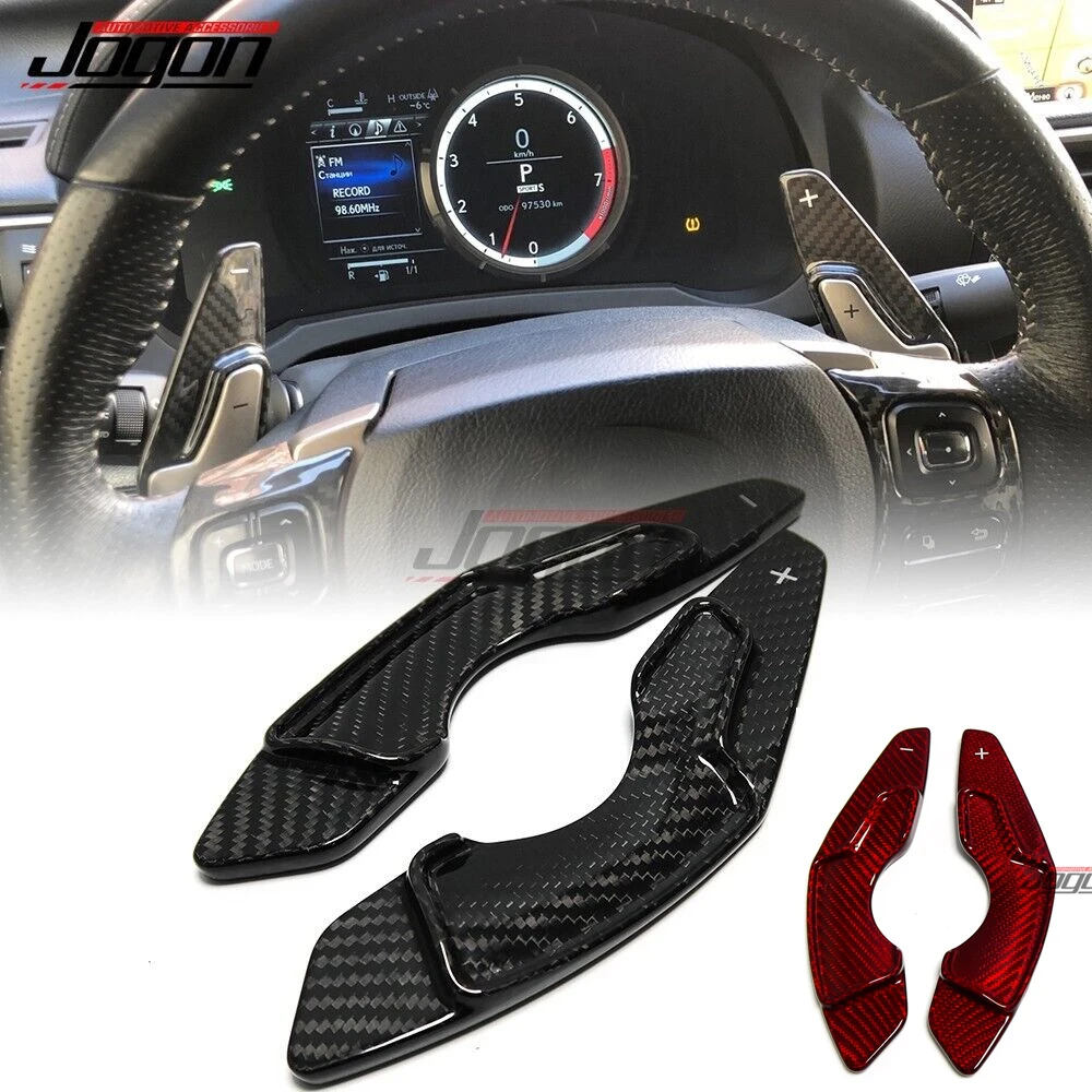 

Real Carbon Fiber Paddle Shifter For Lexus RC200t RC300 RC350 IS250 IS300h IS350 NX200t NX200h NX300 NX300h Steering Wheel Trim