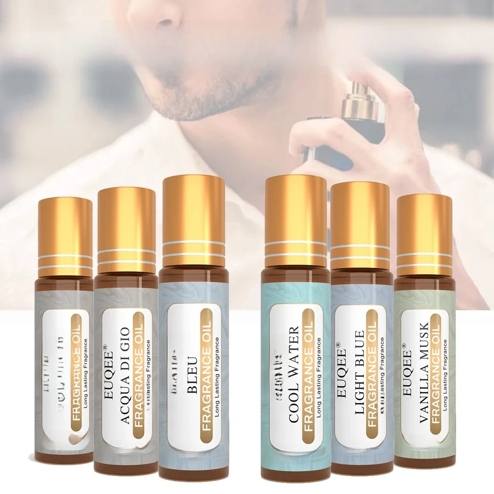 EUQEE 10ml Premium męski olejek zapachowy do dyfuzora samochodowego aromaterapia wanilia piżmo skóra bursztynowy romans aromatyczne olejki eteryczne — zdjęcie 2