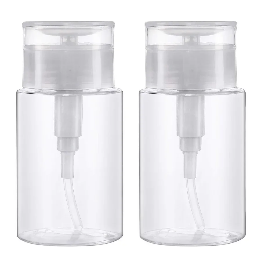 Bouteille à pompe à pression vide rechargeable de 100ml, distributeur transparent, récipient liquide, dissolvant, nettoyant, vernis, maquillage, outils de manucure, accessoire