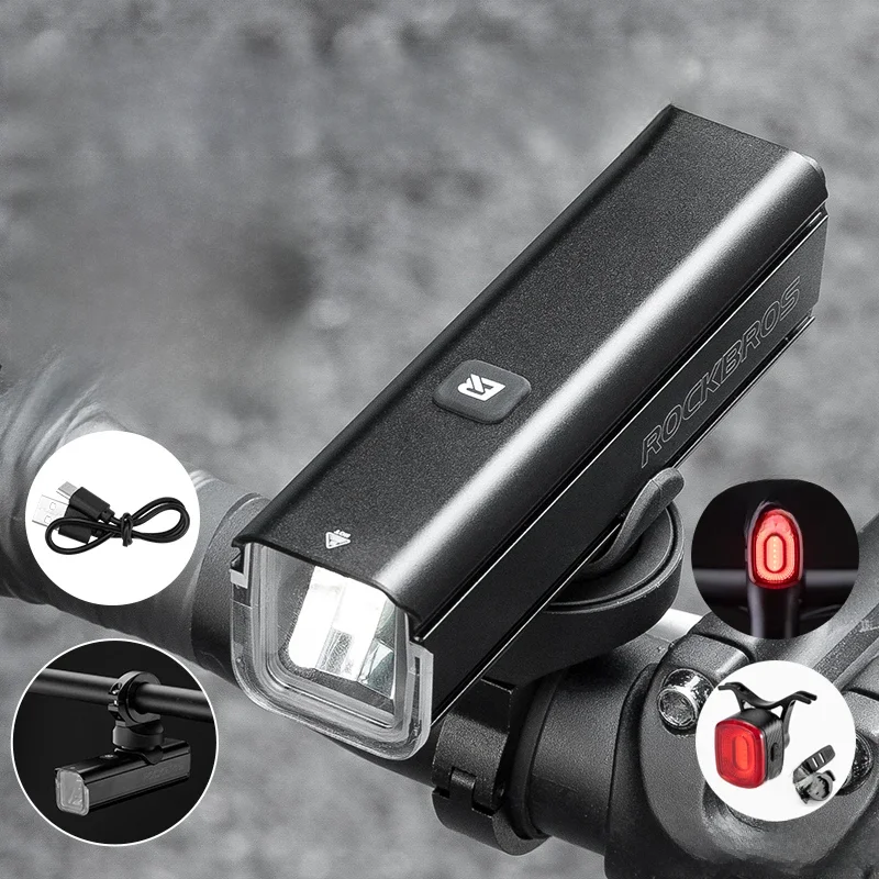 ROCKBROS światło rowerowe 1000lm type-c ładowanie światło rowerowe światło przednie akumulator reflektor rowerowy aluminium wodoodporny RHL1000 — zdjęcie 2