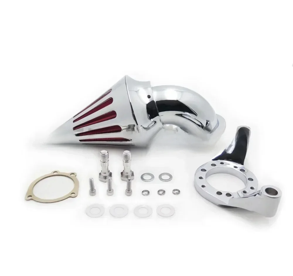 Filtr wlotowy filtra powietrza Spike do gaźnika Harley Davidson CV Delphi V-Twin Chrome części silnika na rynku wtórnym — zdjęcie 2