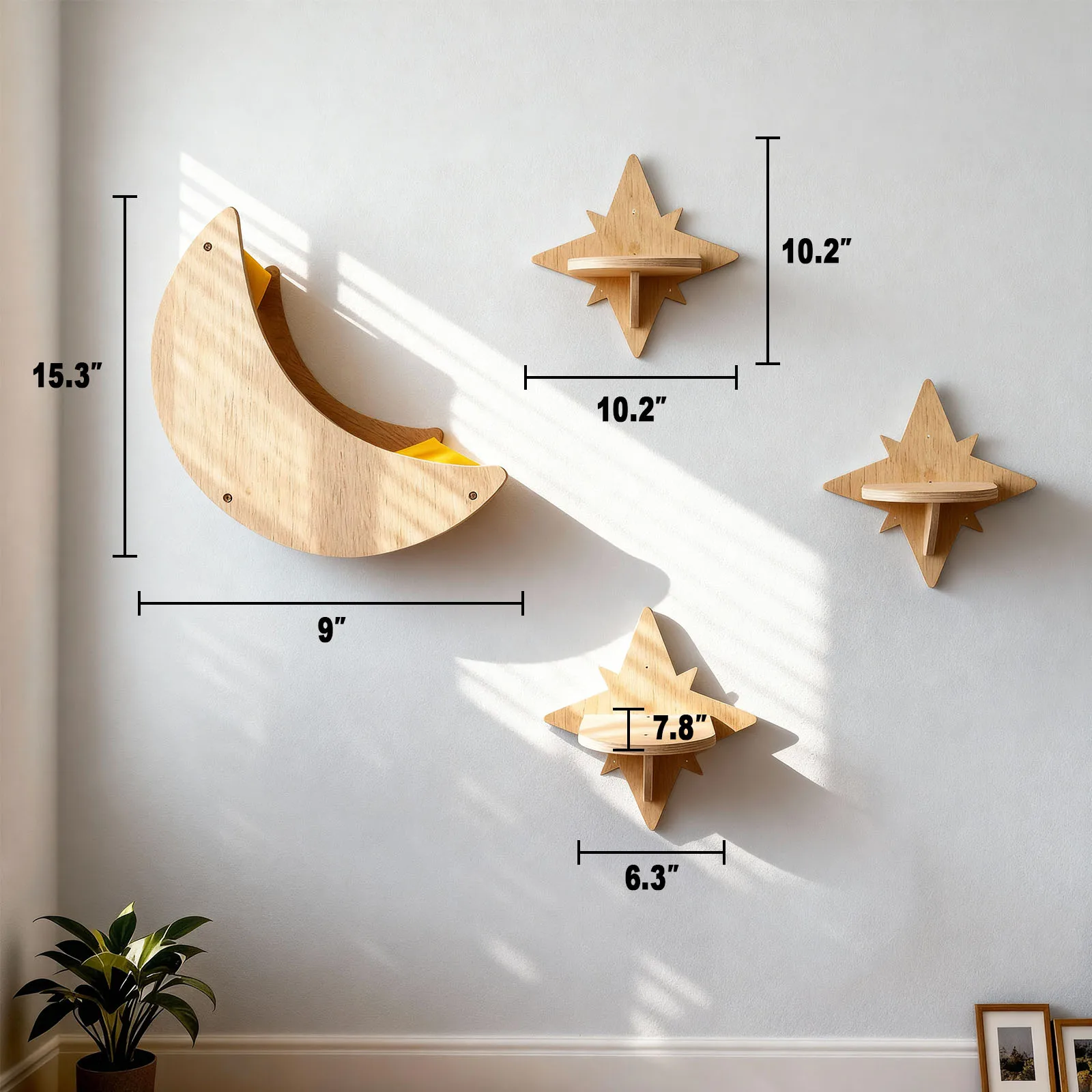 Casa luna para gatos – Estante decorativo de pared