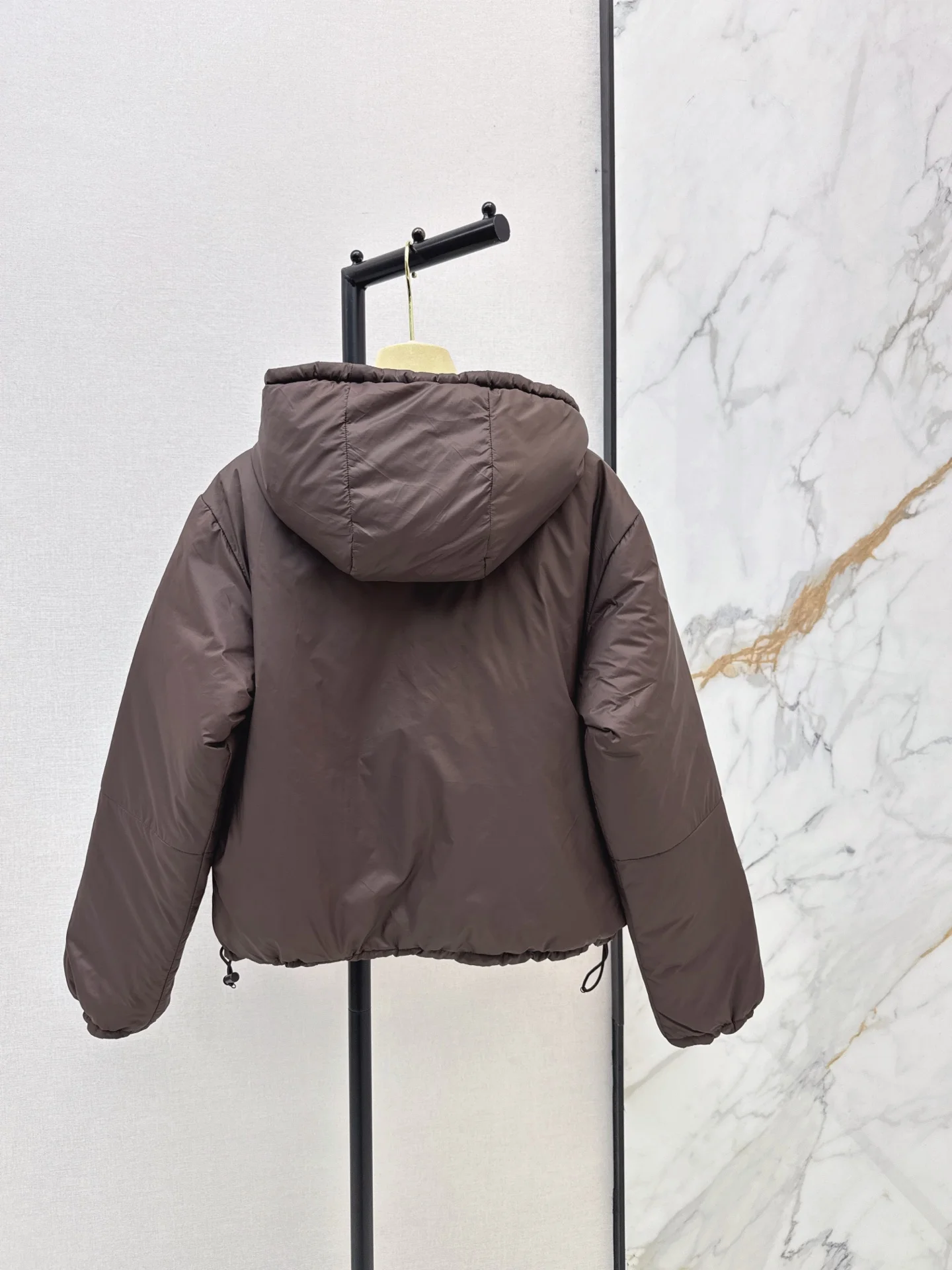 2026 Women Winter Hooded Drawstring Windproof Short Padded Jacket ZX5736