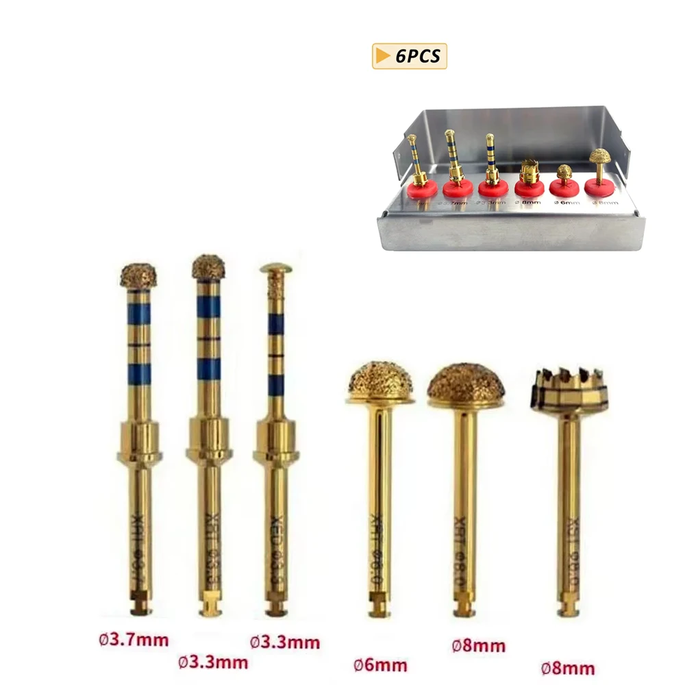 

Dental Implant Kit Golden Sinus Lift Membrane Diamond Coated Autoclavable Drills Reusable for Professionals
