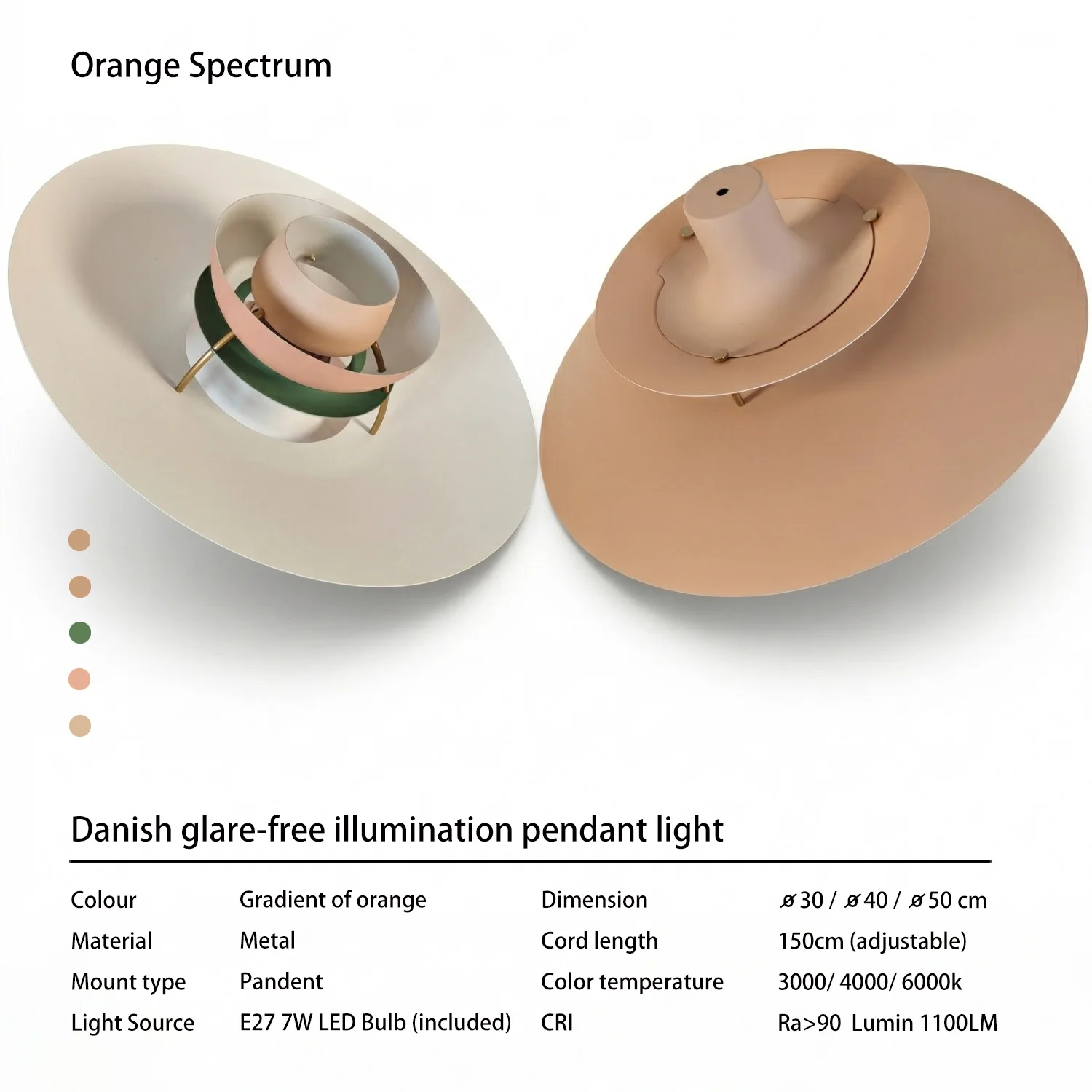 Scandinavisch Italiaans design, minimalistische, meerlaagse, antireflecterende hanglampen in Scandinavische UFO-stijl, geschikt voor eetkamer, restaurant en café, modern.