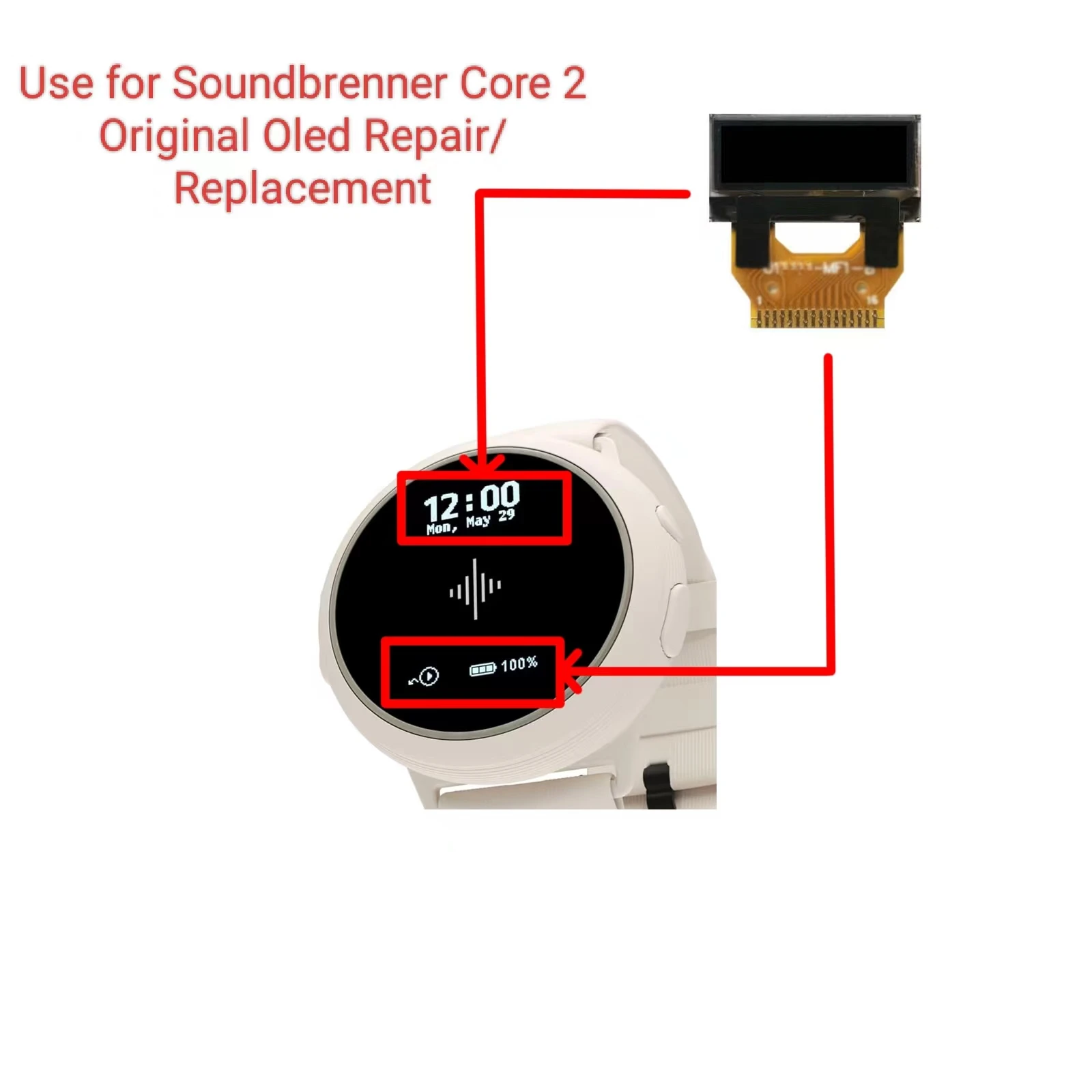 display-oled-para-soundbrenner-core-1-2-steel-2-pecas-de-reparo