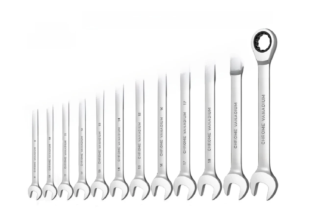 8mm-22mmRatchetting BLOWralike a placé Meaccelerand les clés standard d'extrémité de boîte essorent des ensembles d'outils de garage, CR-V complètement polis