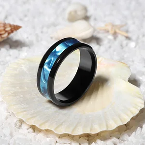 Stainless steel Star Moon Wedding Band, Knuckle Ring, Fashion Fashion Jewelry, Black Rings for Men, Free Shipping 10 Main Sales Men's Stainless Steel Ring - №6