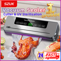 Food Vacuum Sealer Machine Dry Wet Food Vacuum Packaging Machine Built-in Cutter with UV Kitchen Food Storage Sealing Machine