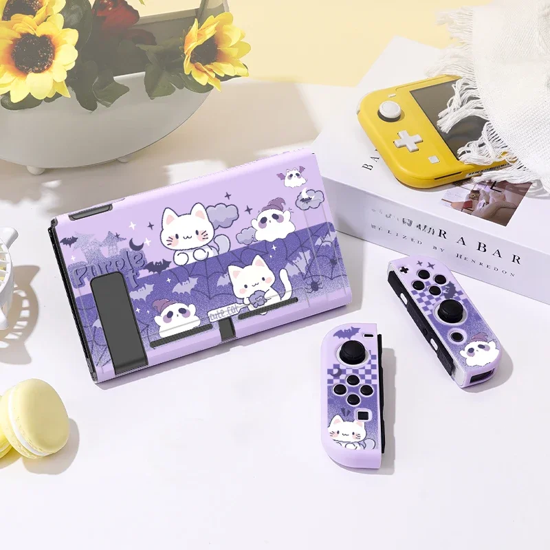 Étui de protection obéissant petit chat pour Switch Oled, couverture mince en TPU souple pour Console Nintendo Switch, accessoire de jeu NS