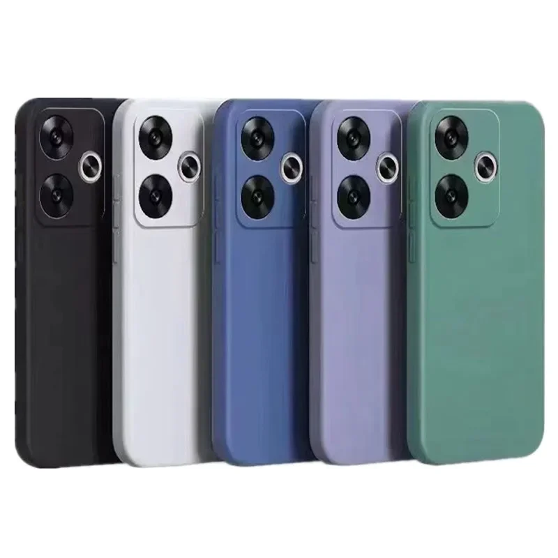 Coque souple en Silicone liquide TPU pour Xiaomi Redmi 13 4G 13C 12 5G 12C 10 2022 10C 10A, housse de protection Fundas Coque Capa