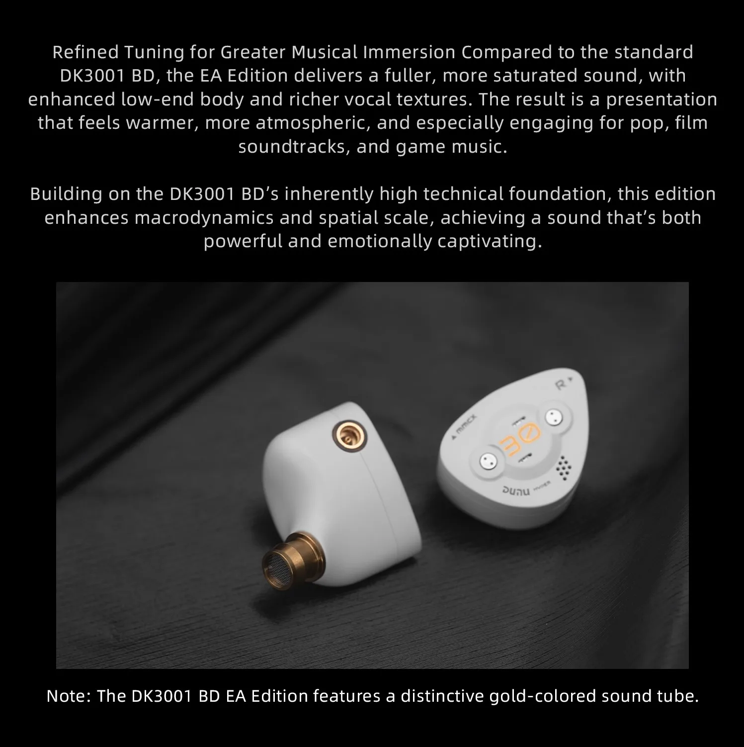 سماعات أذن DUNU x Effect Audio DK3001BD ذات إصدار محدود مع كابل ConX قابل للتبديل 4.4 مم