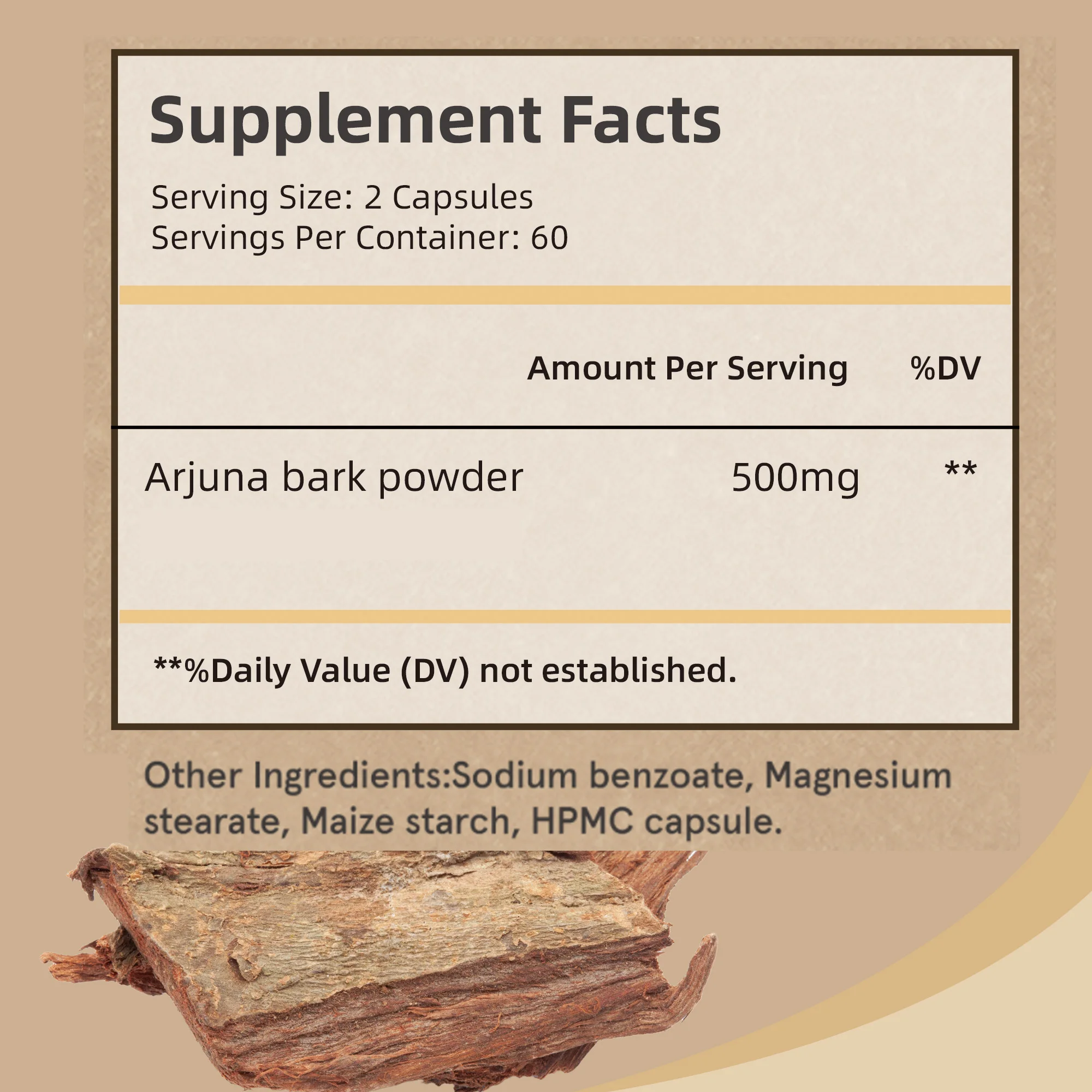 Arjuna Capsules - Supports Cardiovascular Health, Improves Blood Circulation, Antioxidant - 120 Capsules