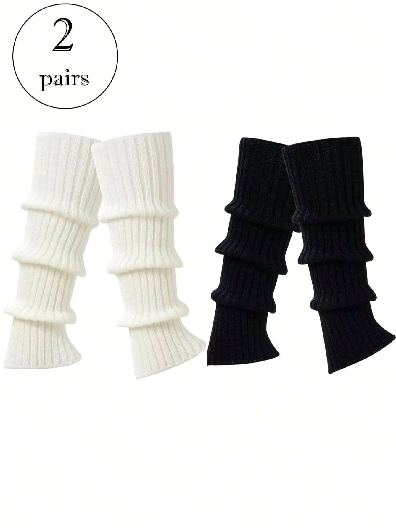2 pairs of women's socks leg guards on special promotion Y2K style cute sports fun white socks fashion gift