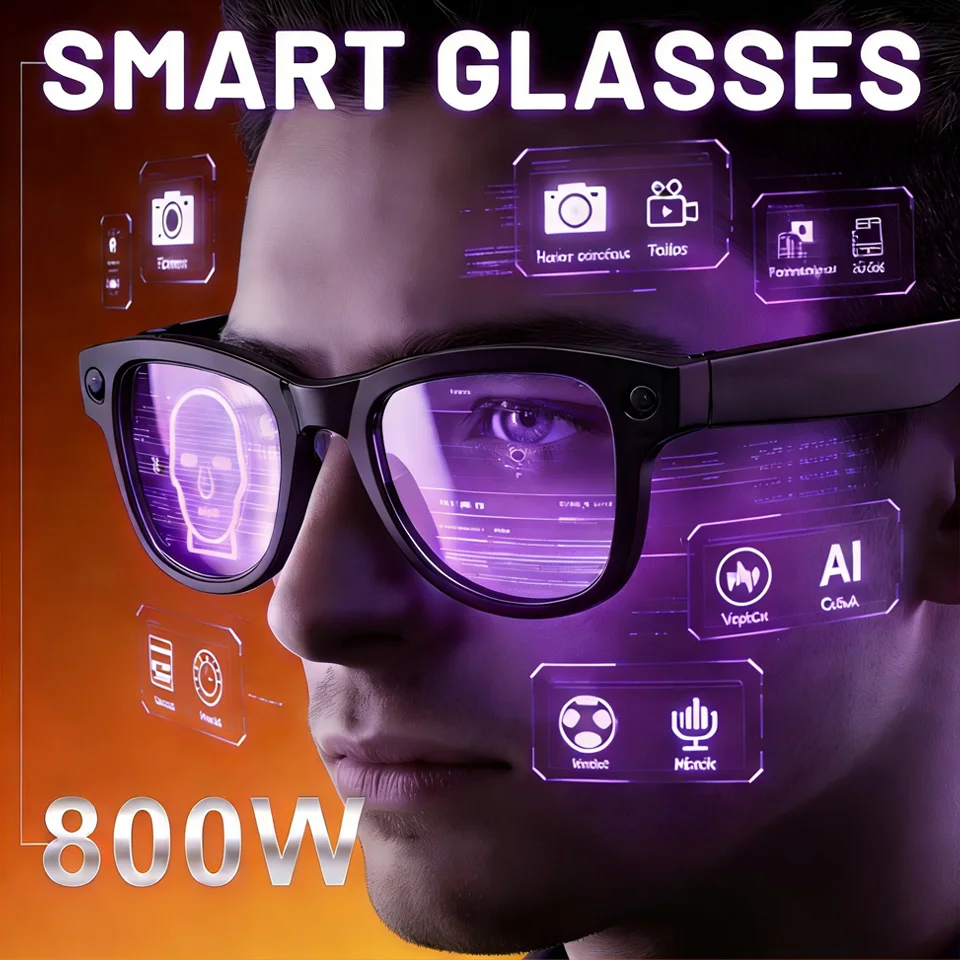

Smart Glasses Smart AI Camera Glasses 1080P HD Video Recording Bluetooth Lightweight Wearable Travel Android iOS Smart Glasses