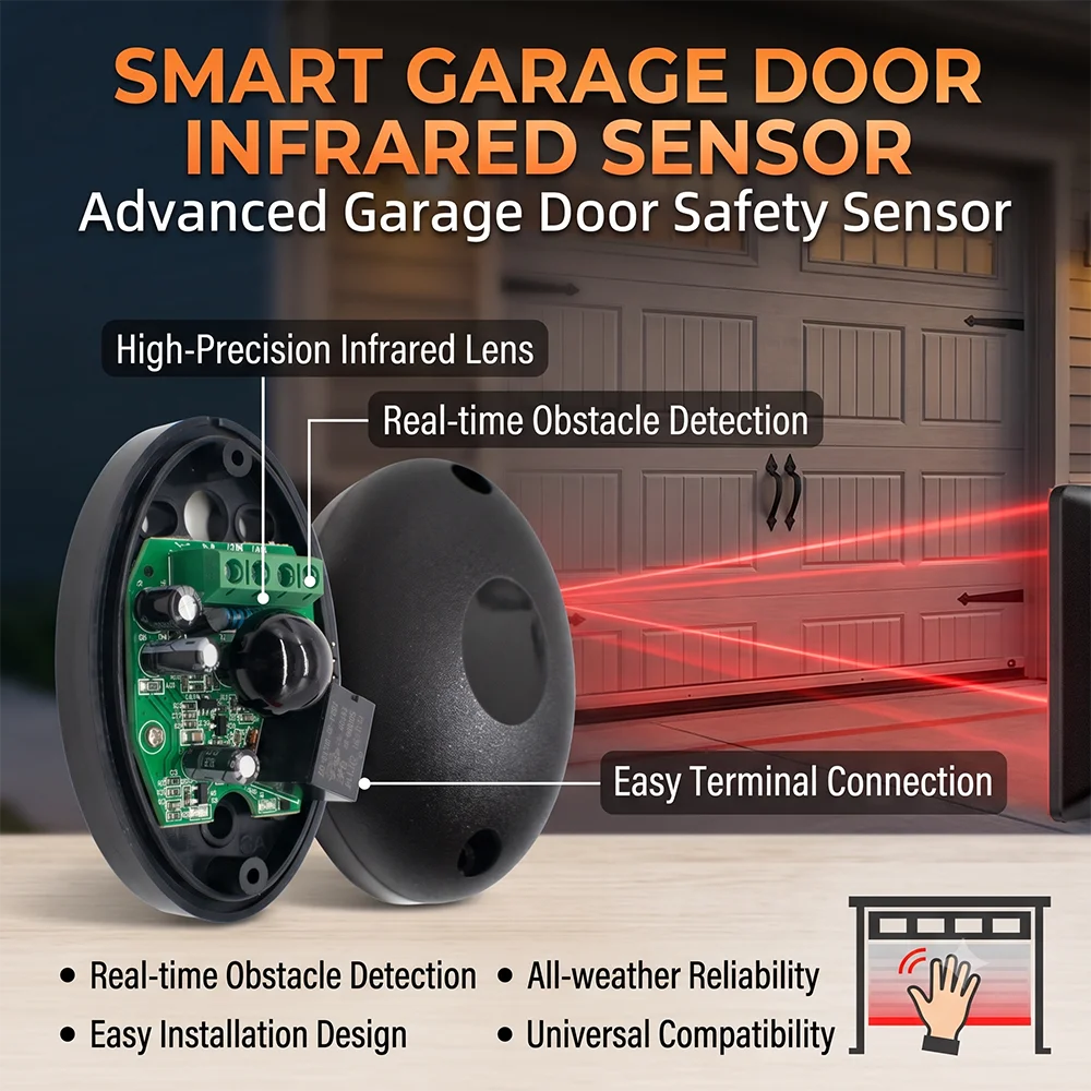 Capteurs infrarouges IP65, photocellules de sécurité automatiques pour portes battantes, portes coul