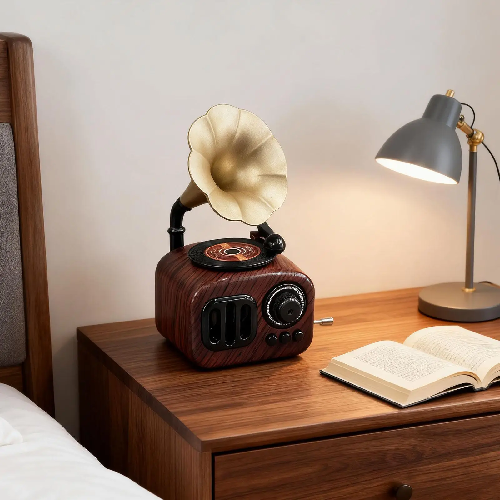 الفونوغراف صندوق تشغيل الموسيقى الكلاسيكية عيد الميلاد الحاكي اليد مكرنك عقارب الساعة لاعب سجل لغرفة المعيشة ديكور 2026 هدية السنة الجديدة #2