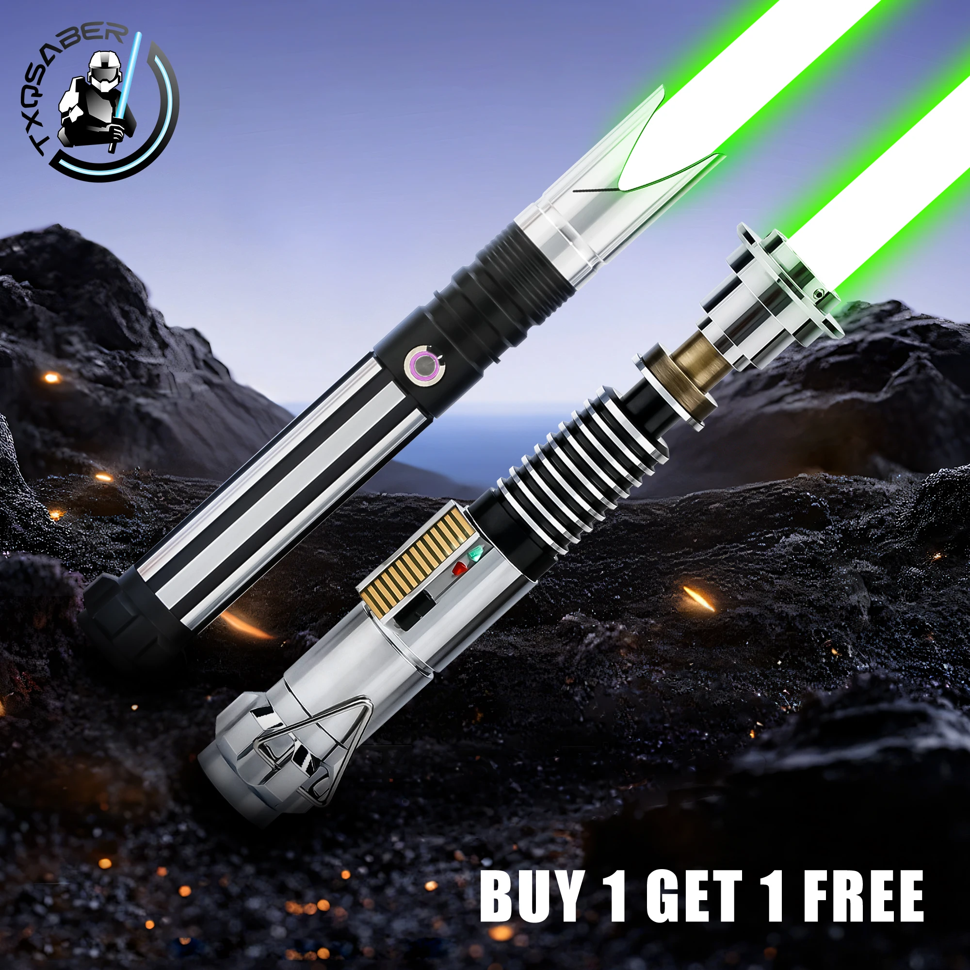 

TXQ LUKE Skywalker Рождественские лазеры Боевой световой меч Гладкие качели 12 цветов Бластер Металлические игрушки Косплей Подарок Juguetes Lightstick