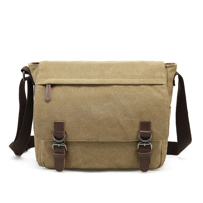 Męska płócienna torba listonoszka Vintage marka Business Casual torba podróżna na ramię torby Crossbody dla mężczyzn 2020 Bolso Hombre Retro — zdjęcie 2