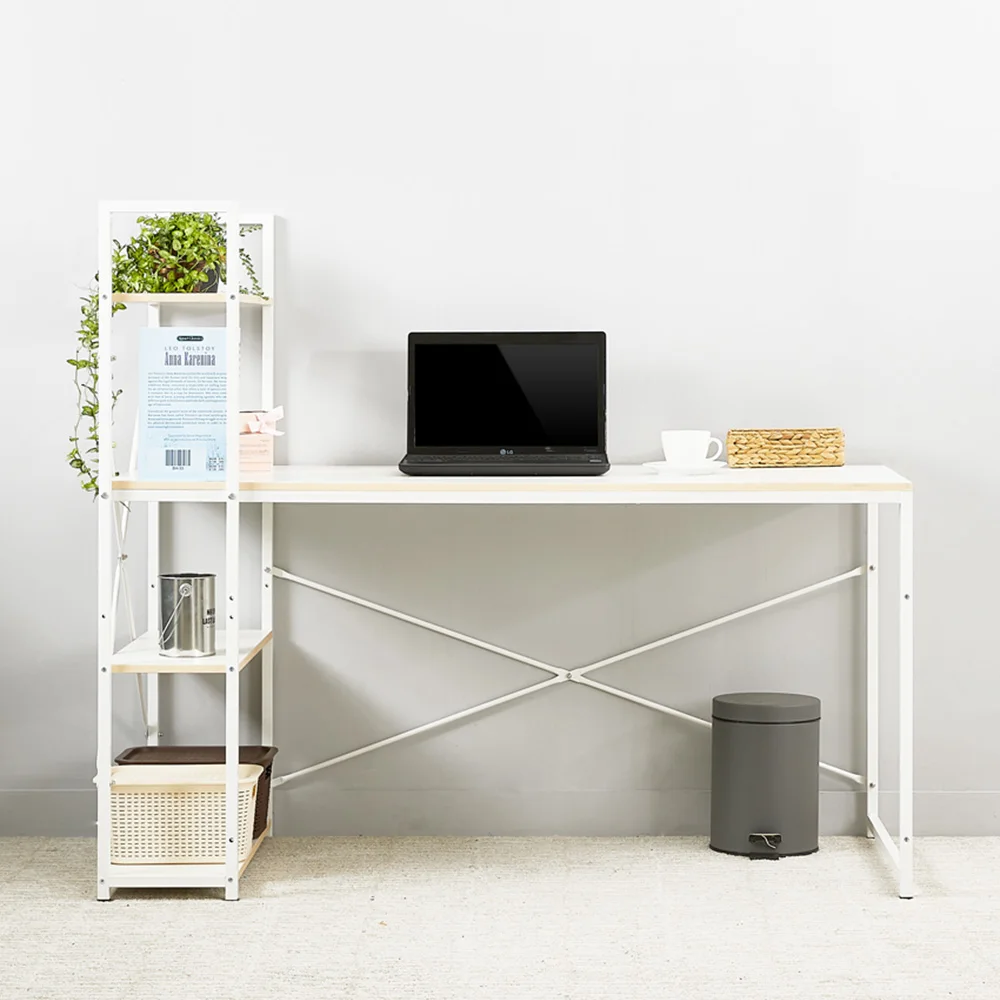 White Martin H type student computer study shelf desk 2size