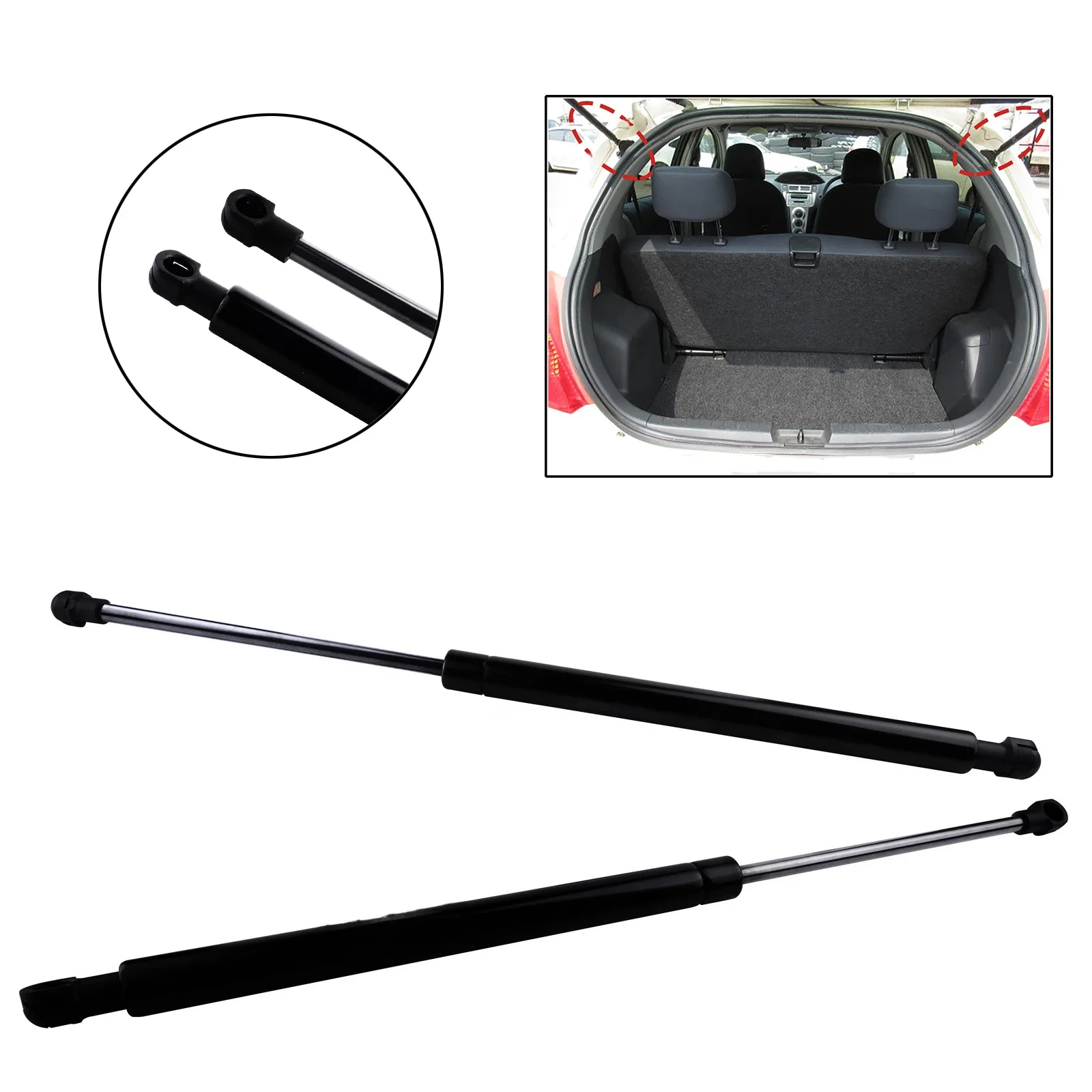 Dla Toyota Yaris Vitz Hatchback 2005-2011 Tylna klapa bagażnika Podpory gazowe — zdjęcie 2