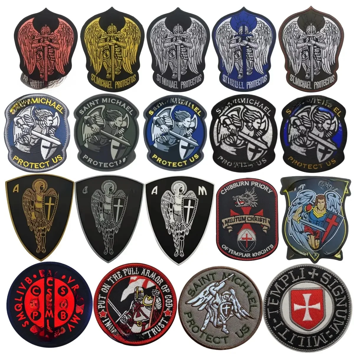 Arcange St. Michael Patch compilations PVC réfléchissant ange brodé crochet et boucle moral Badge sac à dos autocollants tactiques