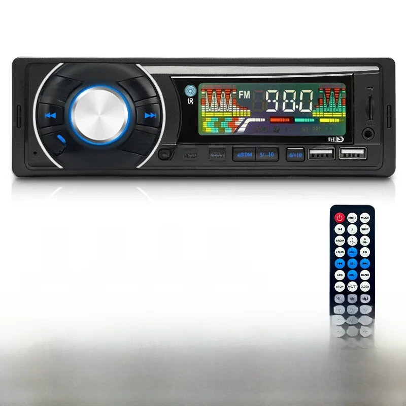 SINOVCLE-Car Audio Radio e MP3 Player, 1Din, Bluetooth, Stereo, Receptor FM, 12V, Suporte de