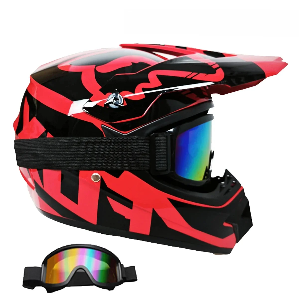 Head Protector for Motocross - Unisex Helmet for Men and Women in Bicycle Downhill ATV Motorcycle and Extreme Sports - afbeelding 2