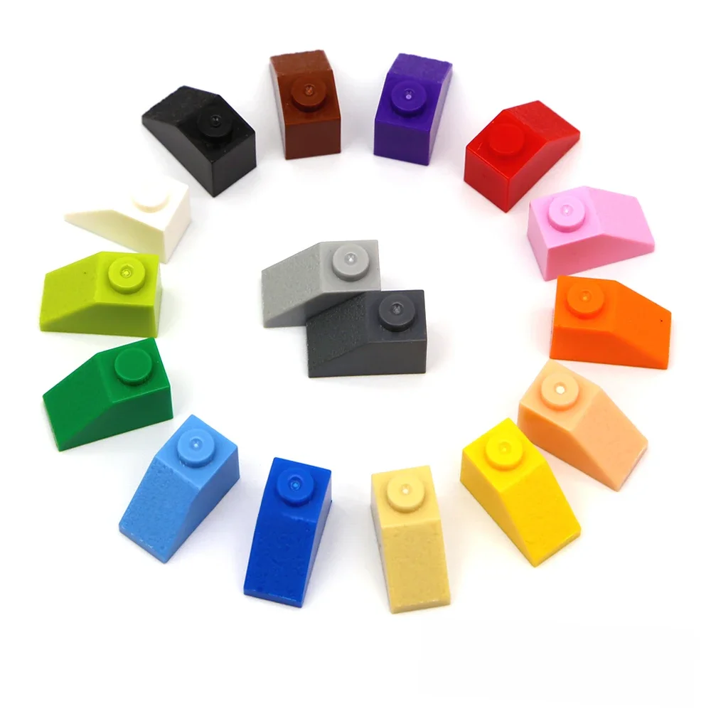 500 pièces bricolage blocs de construction figurines épaisses briques pente 1x2 points éducatif taille créative Compatible avec 3040 jouets pour les enfants