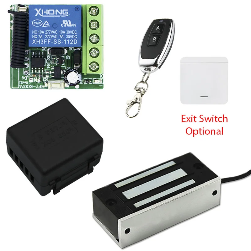 Mando a distancia RF de 60kg, Mini cerradura magnética, armario, casillero para sala de escape, interruptor inalámbrico de salida opcional