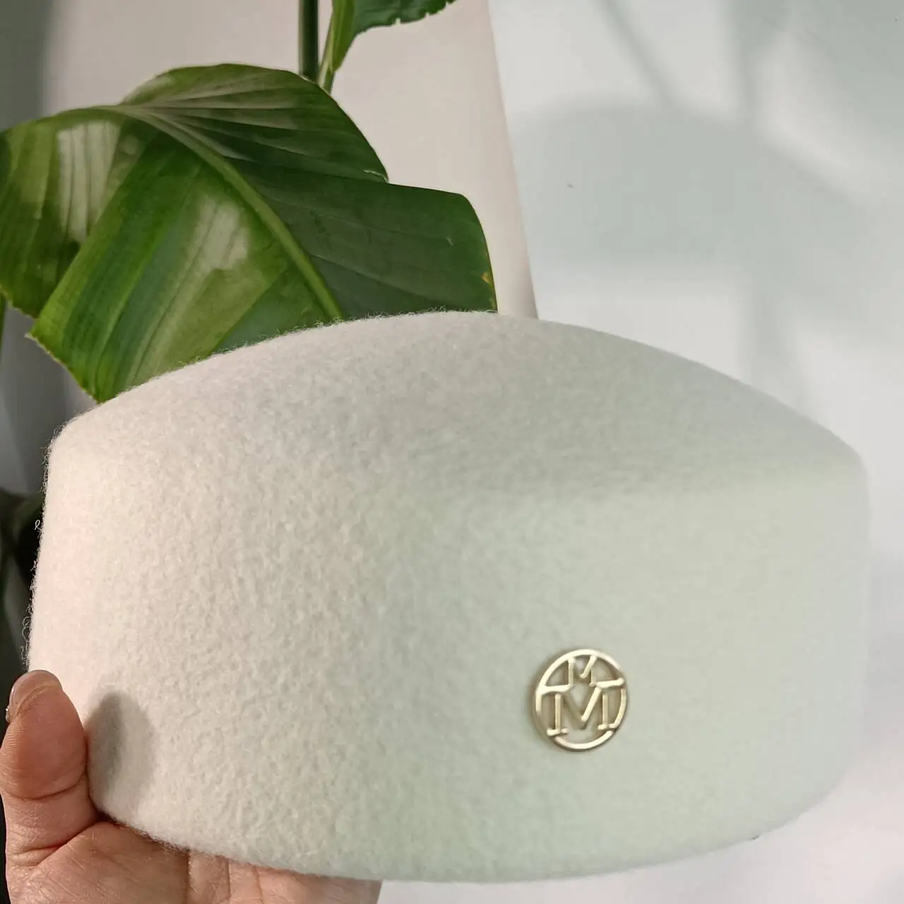 Retro Flight Attendant Ball Hat Women's100% WoolFeltBeretParty CharmingHatWeddingCocktail PartyMedicine BoxHatchapeau femme luxe