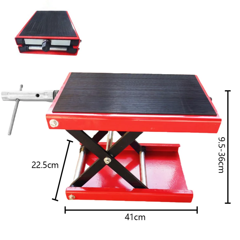TKKEACE دراجة نارية رفع مقص جاك 85-340 مللي متر/3.35-13.39in ارتفاع قابل للتعديل طوي 500 كجم قدرة دراجة نارية جاك الوقوف #4