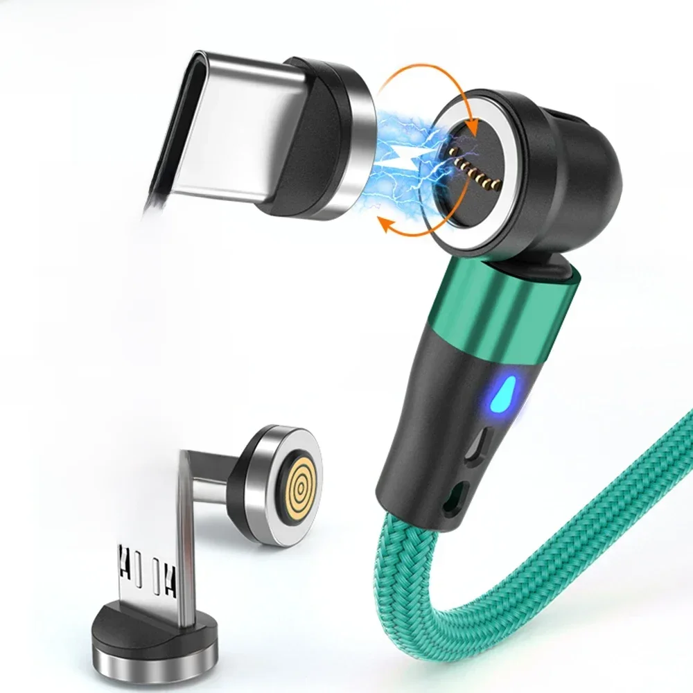 AUFU 5A câble magnétique 540 rotation charge rapide câble magnétique USB Type C pour iPhone 14 Samsung Xiaomi Realme câble de téléphone portable