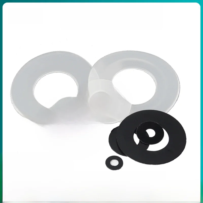 50/ 100 pièces 0.3/ 0.5/ 0.8mm noir/blanc en plastique Nylon rondelle ultra-mince anneau plat joint rondelle d'étanchéité M2 M2.5 M3 M4 M5 M6 M8 M10