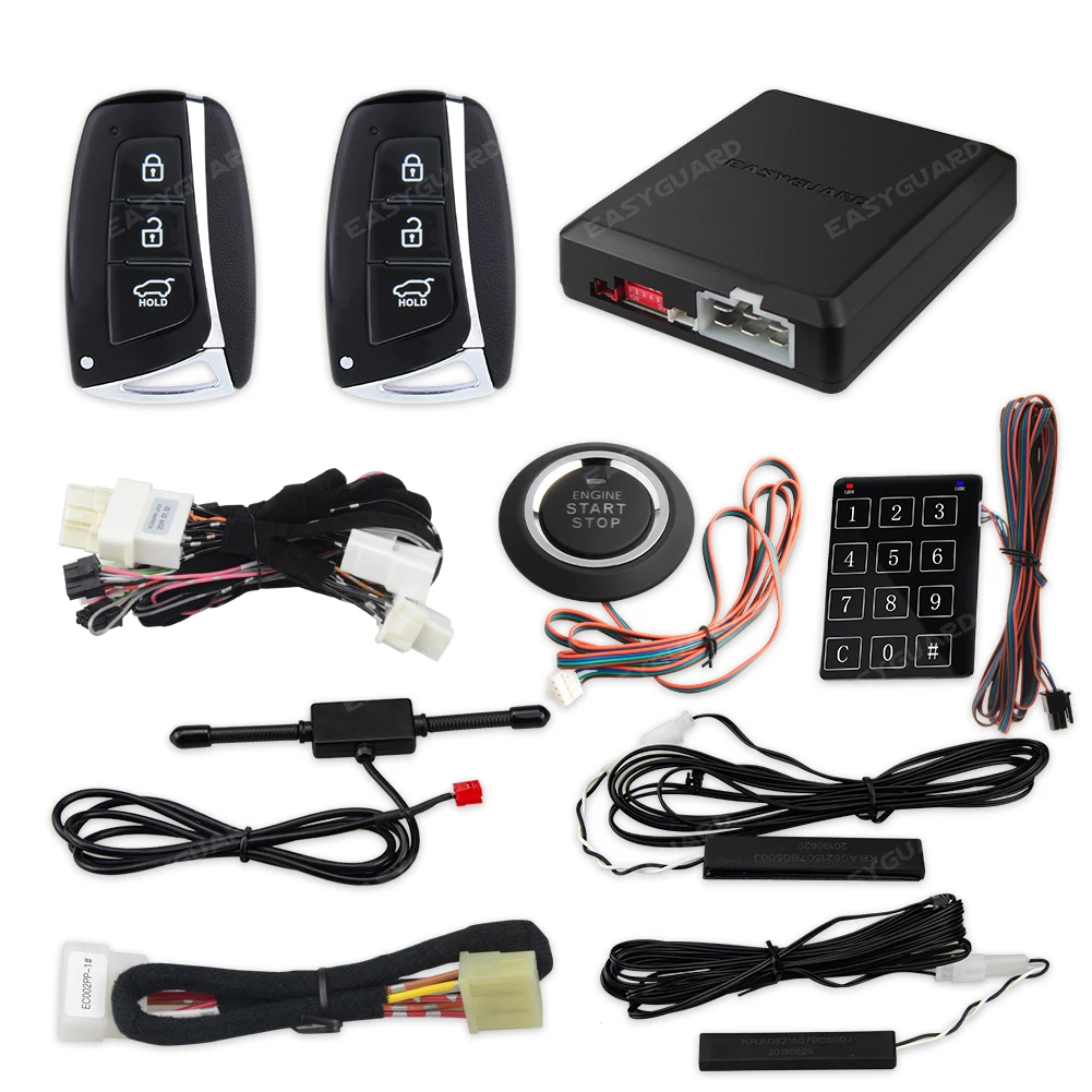 

EASYGUARD Plug & Play CAN BUS Fit for Sonata 2013-2020 Push Button Start PKE Alarm Auto Starter Elantra 2016-2019