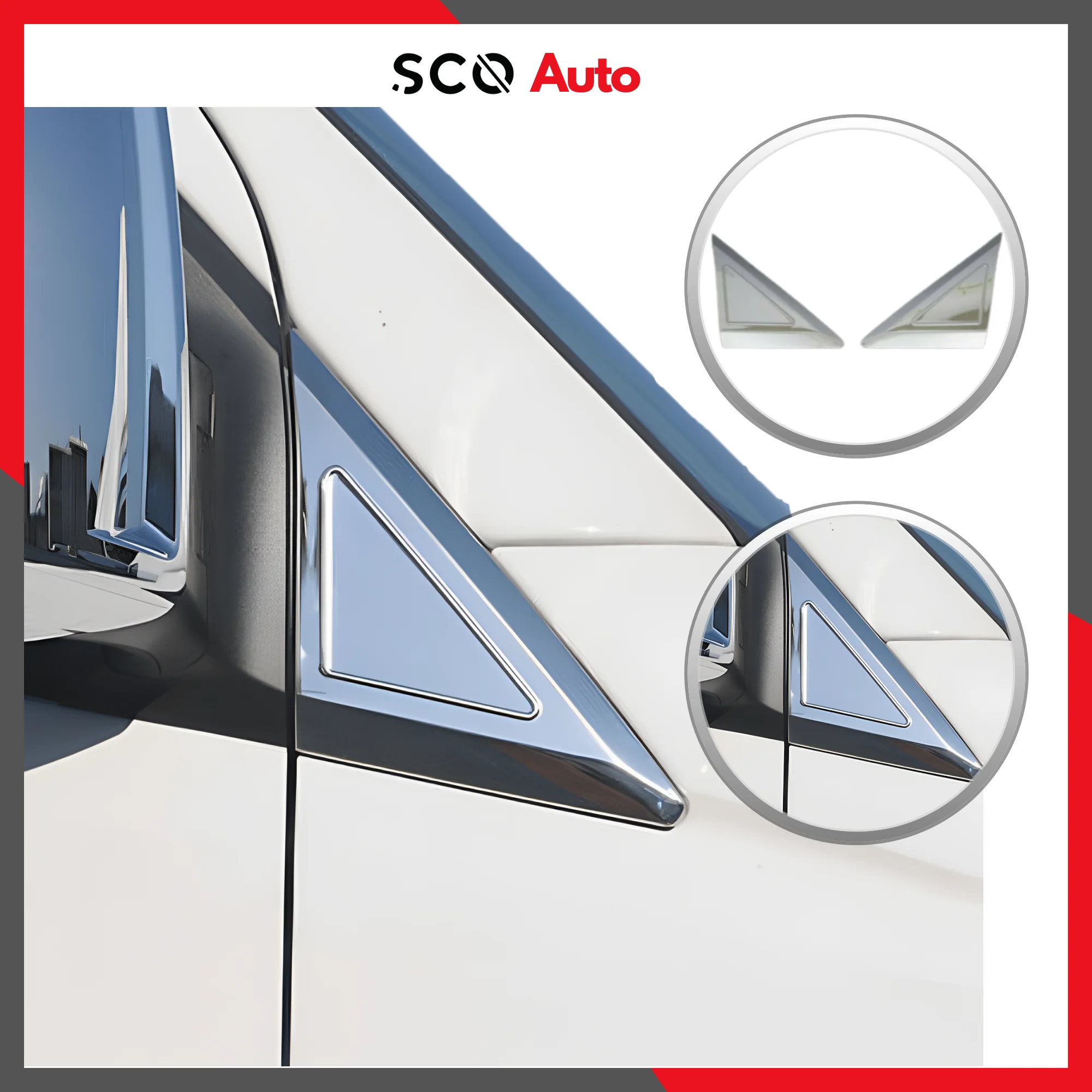 Chromium Cover for Sprinter w906 for Crafter 2 Pieces Stainless Steel Exterior Accessory Front Window Caps 2006-2017 Years