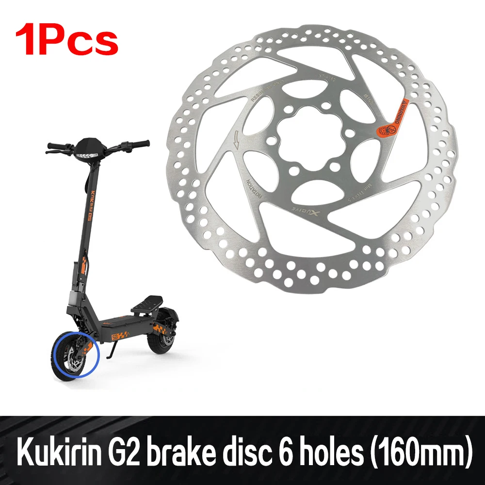 

For Kukirin G2 Electric Scooter High Quality Stainless Steel Brake Disc Disc Rotor 160mm 6-hole Wear-resistant Disc Brake Tool