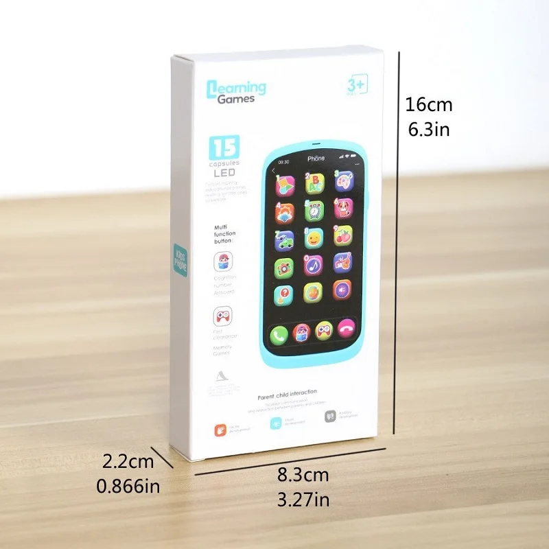 Kinderen doen alsof ze telefoon Engels leren peutertablet met zintuiglijk touchscreen Muziek Vroeg educatief cognitief speelgoed voor baby