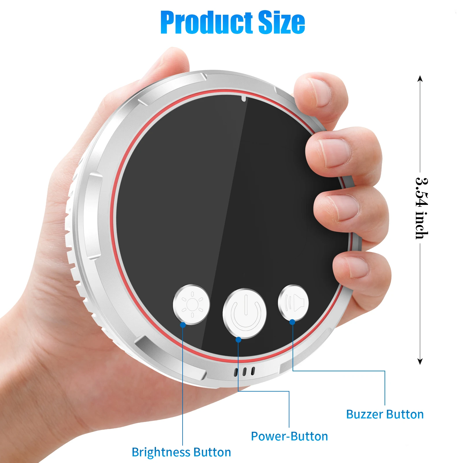 5-in-1 koolmonoxide-, rook- en gaslekdetector met HD-scherm – plug-in en batterijback-upalarm voor CO, brandbaar gas,