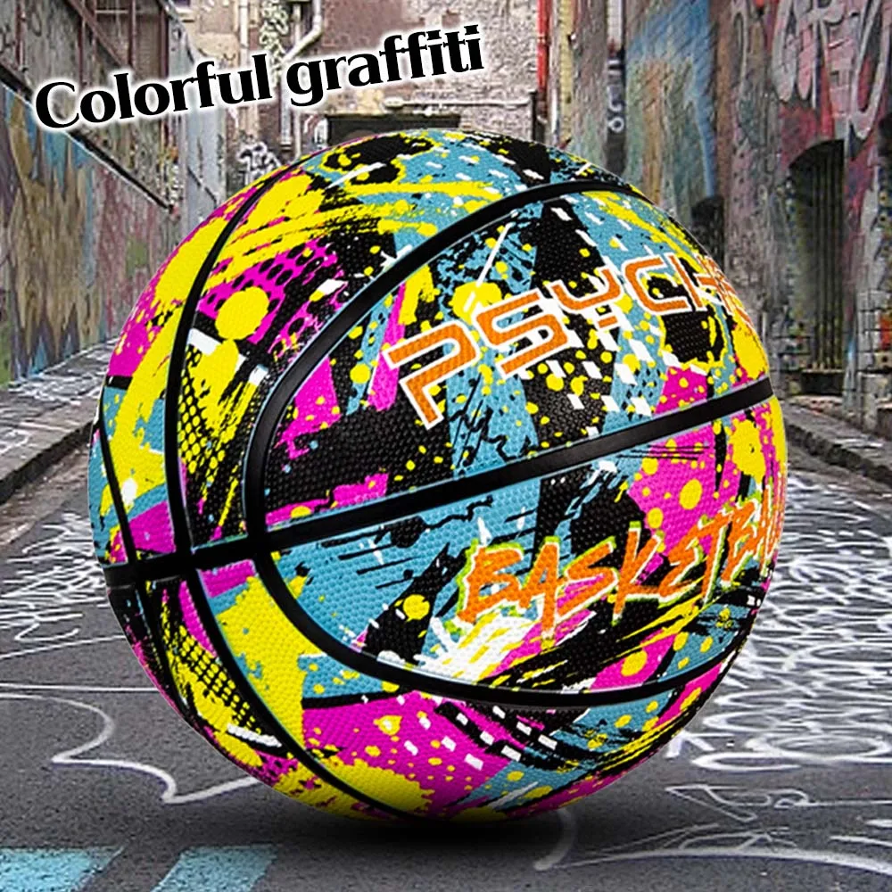 

Баскетбольный мяч Psyche, размер 7, резиновый, износостойкий, прочный, для соревнований и тренировок, для игры в помещении, на улице и на улицных площадках, с насосом