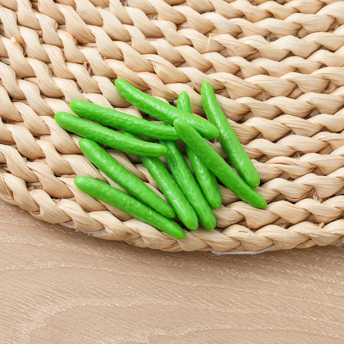 10 Stück Mini Künstliches Gemüse Chili Kohl Edamame Gurke und so weiter – Heimküchen-Dekoration, Feiertagsgeschenk – Detail 3