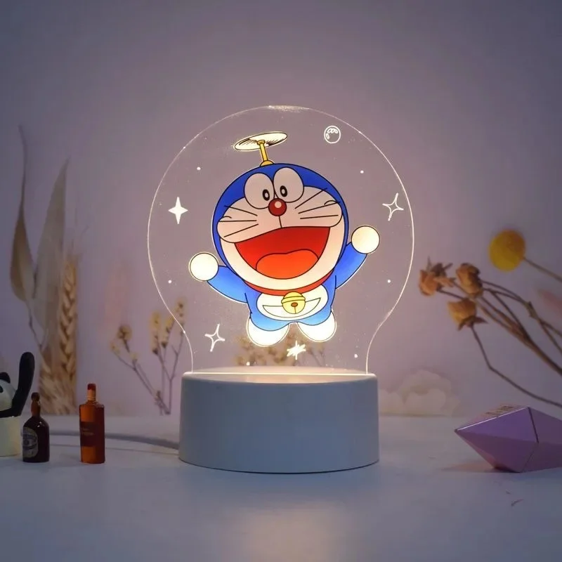 Doraemon Jingle chat Animation dessin animé matériau acrylique veilleuse bureau chambre cadeau d'anniversaire décoration ornements