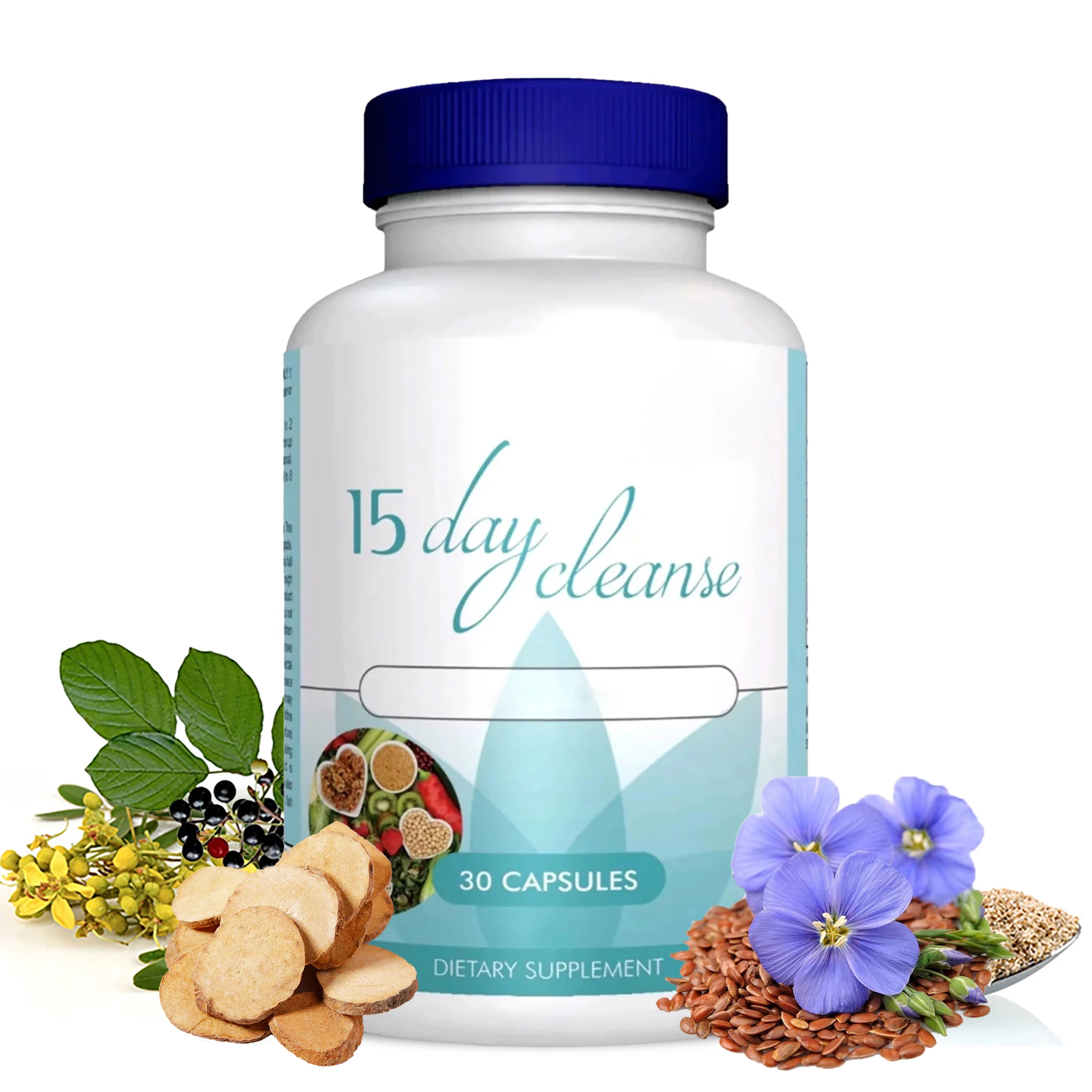 15 Day Colon Cleanse Detox - Supports Weight Loss, Advanced Bowel Movement, Constipation Relief and Relaxation - 30 Capsules