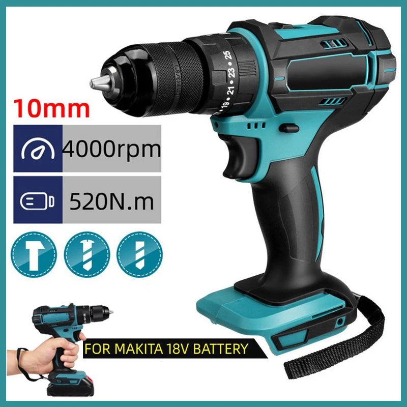 3 in 1 Cordless Electric Tool 28V Impact Impact Driver Power Tool 1350rpm Impact French for Home DIY For Makita 28V Battery