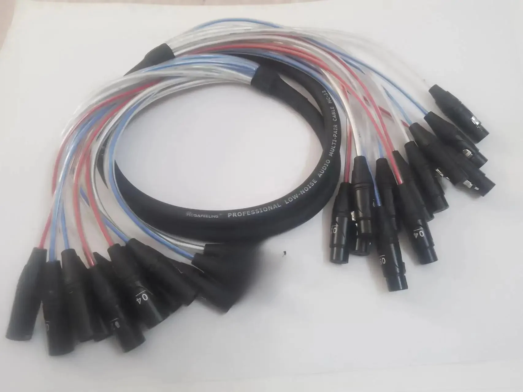 2 4 6 8 12-drożny 3-pinowy kabel XLR męski na żeński Zbalansowany profesjonalny przedłużacz audio Multi-Media Oświetlenie sceniczne Dźwięk 16 kanałów — zdjęcie produktu 6