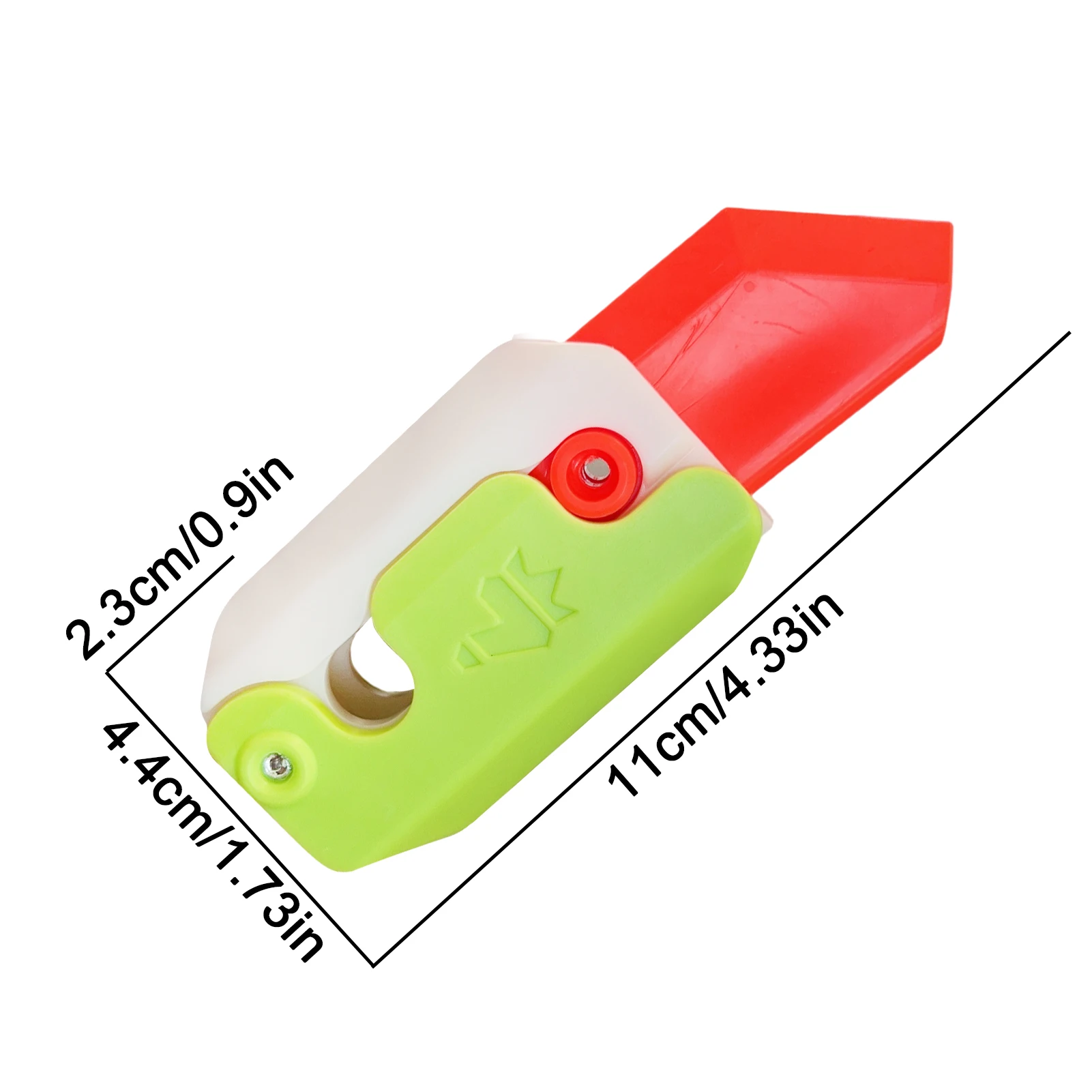 3D Carrot Gravity Knife For Children Retractable Magic Knives 3D Printing Plastic Push Card Small Toy Child Decompression Toy