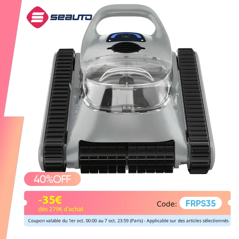 Seauto Seal SE-Aspirateur de piscine robotique sans fil, planification de chemin pour piscines enterrées et hors sol, nouveauté 2025