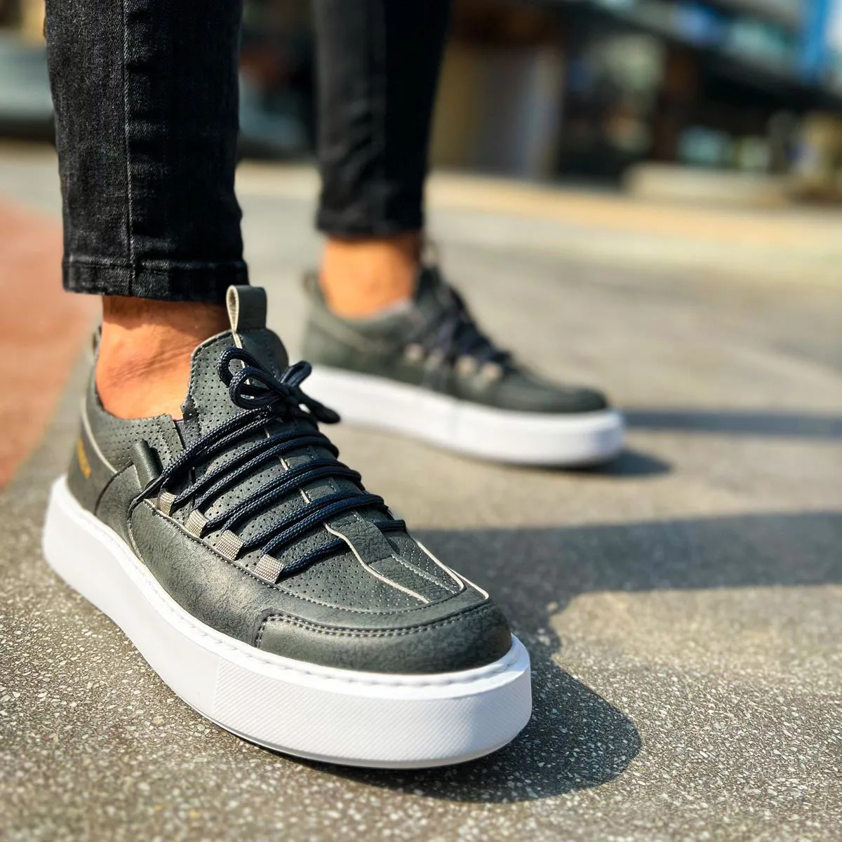 Chekich Men's Original Brand Gray Color Artificial Leather Summer Spring Season High Quality White Sole Casual Fashion CH159 BT